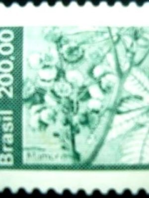 Selo postal do Brasil de 1982 Mamona