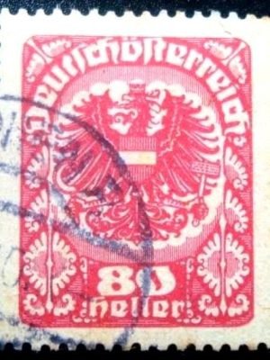 Selo postal da Áustria de 1920 Coat of arms 80