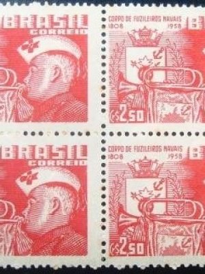 Quadra de selos de 1958 Fuzileiros Navais