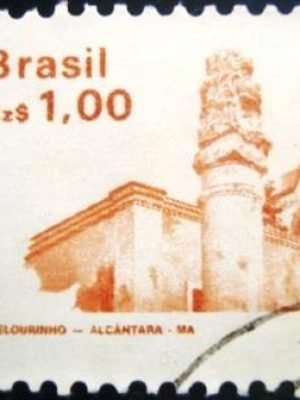 Selo postal do Brasil de 1986 Pelourinho - MA U