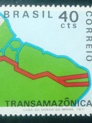 Selo postal do Brasil de 1971 Transamazônica 40