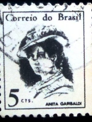 Par de selos postais do Brasil de 1967 Anita Garibaldi
