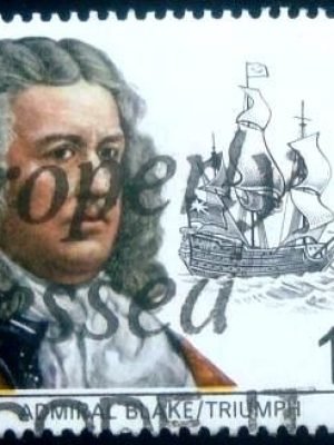 Selo postal do Reino Unido de 1982 Admiral Blake and Triumph