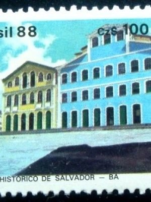 Selo postal do Brasil de 1988 Salvador/BA