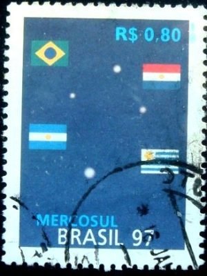 Selo postal do Brasil de 1997 Mercosul