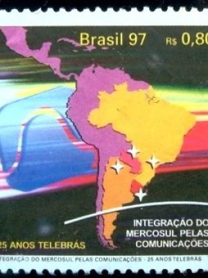 Selo postal do Brasil de 1997 25 Anos Telebrás
