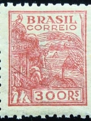 Selo postal do Brasil de 1944 Trigo