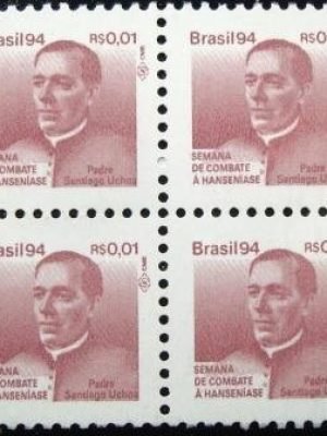 Quadra de selos postais do Brasil de 1994 Padre Santiago Uchoa H 31