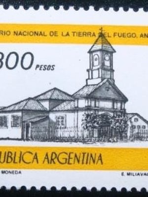 Selo postal da Argentina de 1978 Chapel of Rio Grande Museum