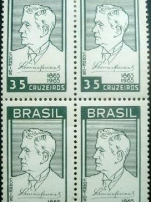 Quadra de Selos postais do Brasil de 1965 Leôncio Correia