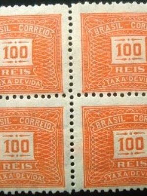 Quadra de selos TAXA DEVIDA de 1929 - X 61 M