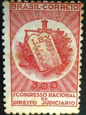 Selo postal do Brasil de 1936 Direito Judiciário