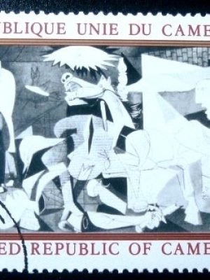 Selo postal de Camarões de 1981 Guernica by Pablo Picasso