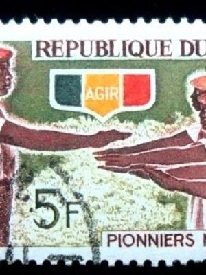 Selo postal do Mali de 1966 Initiation of pioneers