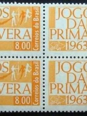 Quadra de selos postais do Brasil de 1963 Jogos da Primavera