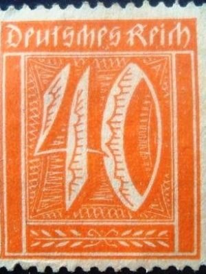 Selo postal da Alemanha de 1922 - 182 N