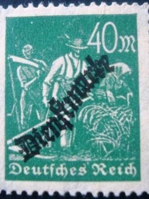 Selo postal da Alemanha Reich de 1923 Official Stamp