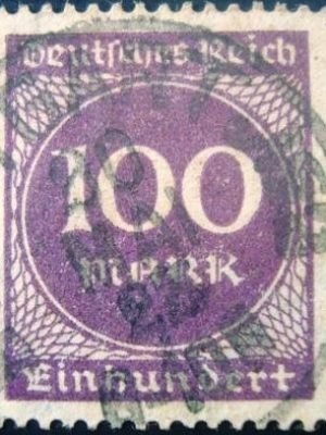 Selo postal da Alemanha de 1923 - 268 U