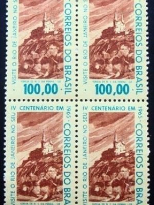 Quadra de selos postais do Brasil de 1964 Igreja Nossa Senhora Penha
