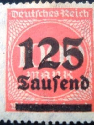 Selo postal da Alemanha de 1923 - 291 M