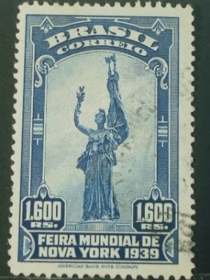 Selo comemorativo do Brasil de 1939 - C 142 U