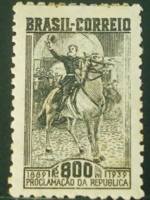 Selo postal do Brasil de 1939 Marechal Deodoro N