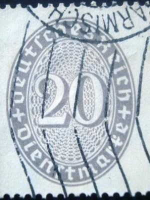 Selo postal da Alemanha de 1930 - 126 U