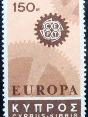 Selo postal do Chipre de 1967 EUROPA/CEPT 1967 Cogwheel 20