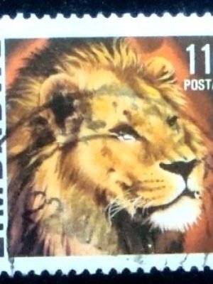 Selo postal do Zimbabwe de 1980 Lion