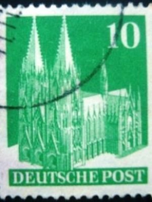 Selo postal da Alemanha de 1948 Cologne Cathedral