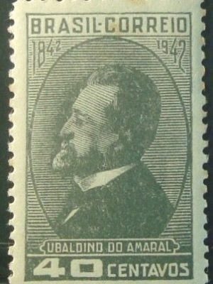Selo postal de 1943 Ubaldino do Amaral