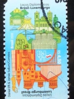 Selo postal do Brasil de 2018 Brasil-Luxemburgo