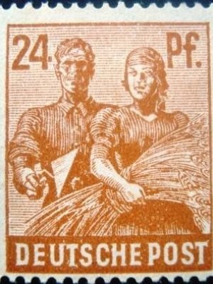 Selo postal 1948 Alemanha Trizona 2st Allied Control Council 24 N