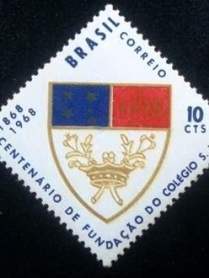 Selo postal do Brasil de 1968 Colégio São Luiz