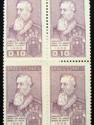 Quadra de selos postais do Brasil de 1968 Marechal Luiz Mallet