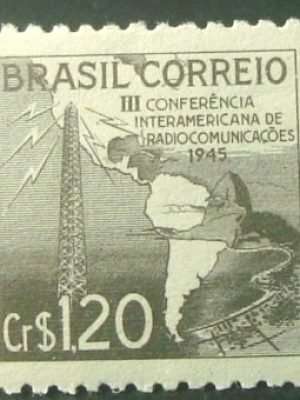 Selo postal Comemorativo do Brasil de 1945 - C 211 N