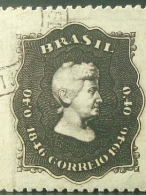 Selo postal Comemorativo do Brasil de 1946 - C 214 U