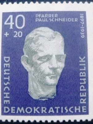 Selo postal da Alemanha de 1957 - DD 608 M