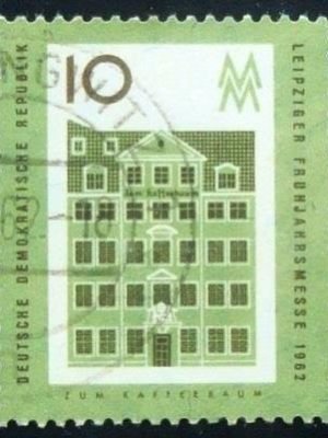 Selo postal da Alemanha Oriental de 1962 Zum Kaffeebaum