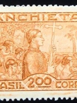 Selo postal do Brasil de 1934 Padre José de Anchieta 200