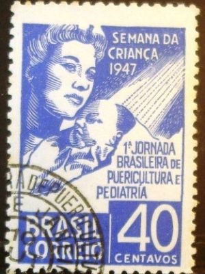 Selo postal comemorativo do Brasil de 1947 - C 234 NCC