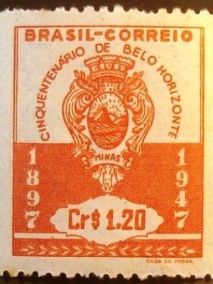 Selo postal comemorativo do Brasil de 1947 - C 236 M