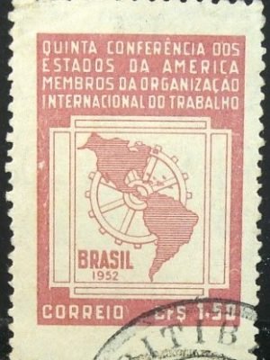 Selo postal comemorativo do Brasil de 1952 - C 276 U