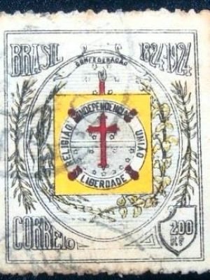 Selo postal comemortivo Brasil 1924 C-18 U SFA
