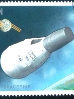 Selo postal do Ajman de 1968 Gemini spaceship