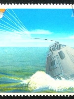 Selo postal do Ajman de 1968 Apollo-Landing