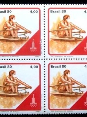 Quadra de selos postais do Brasil de 1978 Remo