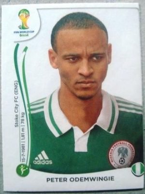 Figurinha 483 X - Peter Osaze Odemwingie - atacante da Nigéria
