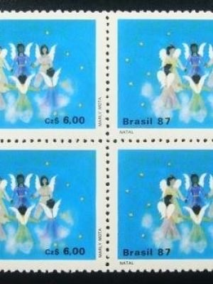 Quadra de selos postais do Brasil de 1987 Anunciação