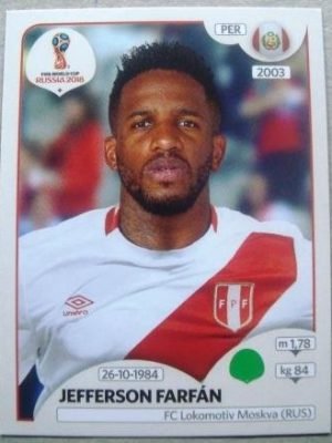 Figurinha nº 249- Copa da Russia 2018 - Jefferson Agustín Farfán Guadalupe
